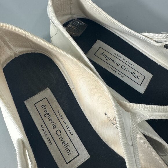 Drogheria Crivellini Home  Limited Square Toe White Niger, Size 38 - Picture 13 of 14